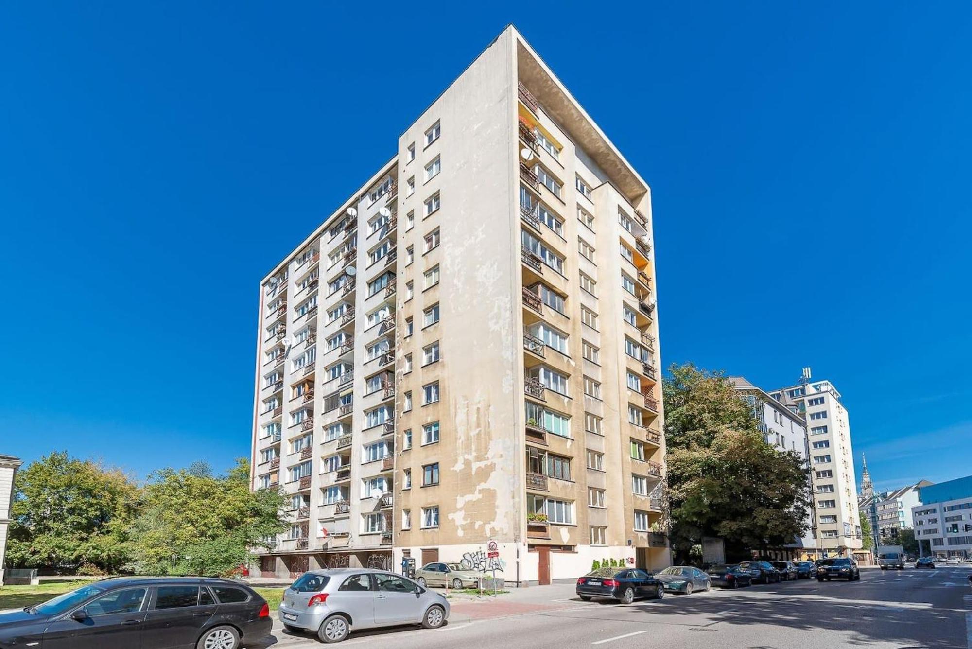Navy Aesthetic Apartment With Balcony By Noclegi Renters وارسو المظهر الخارجي الصورة